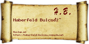 Haberfeld Bulcsú névjegykártya